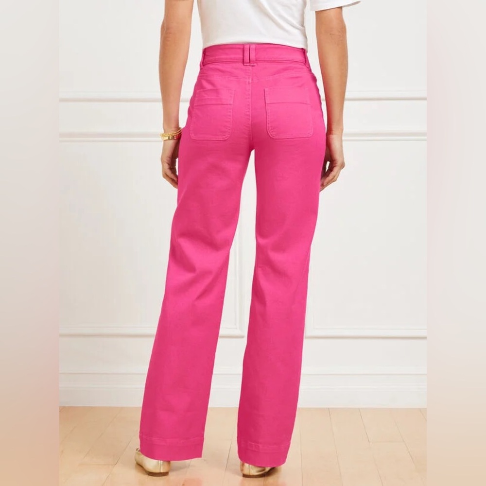 🤍 Talbots Patch Pocket Classic Jean Trousers – White – Size 14P - Picture 4 of 7